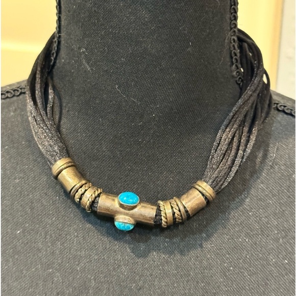 Jewelry - Turquoise Sterling Silver Native American Signed Necklace